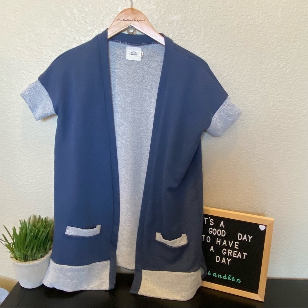 Malibu society blue sweatshirt cardigan‎ xs